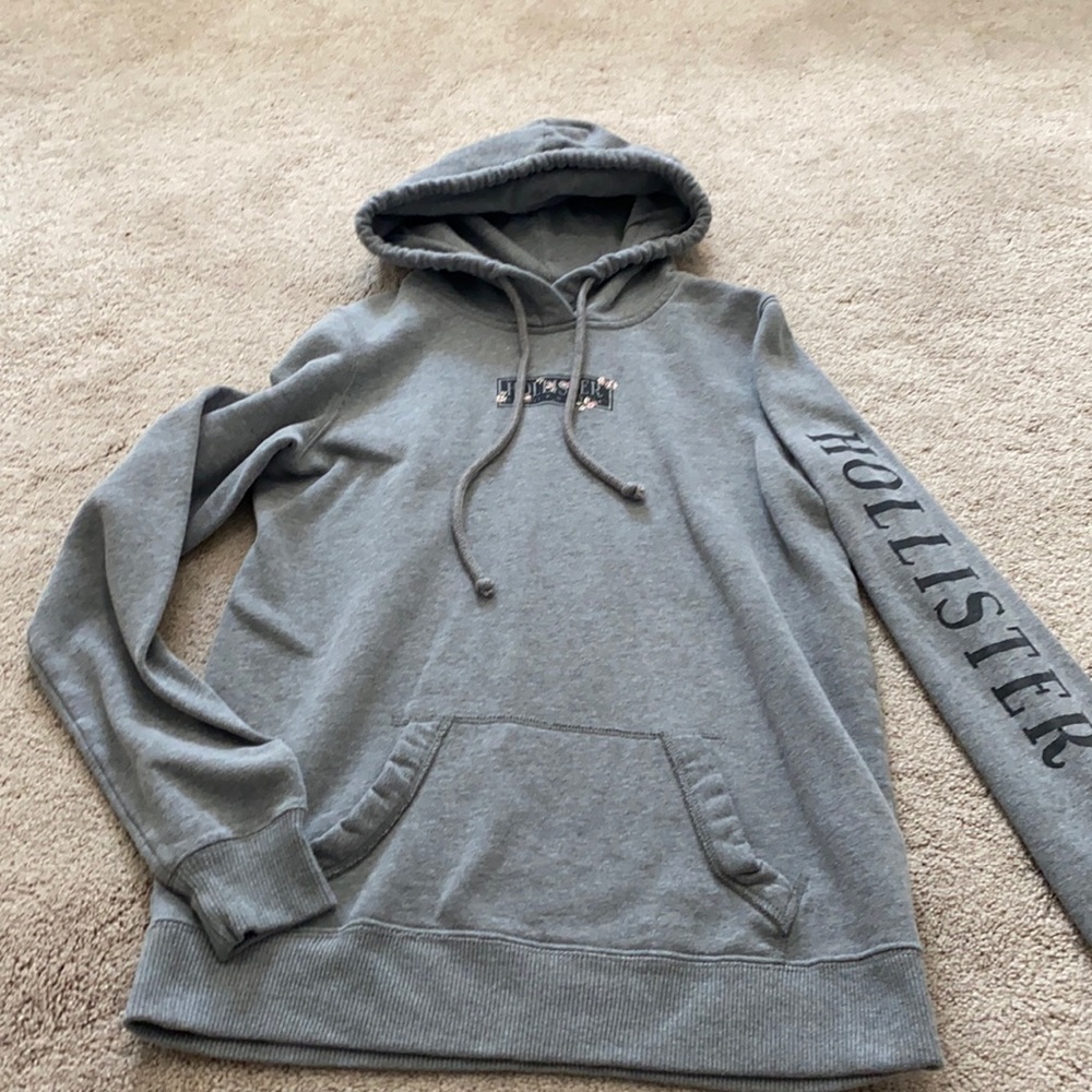 hollister floral graphic hoodie